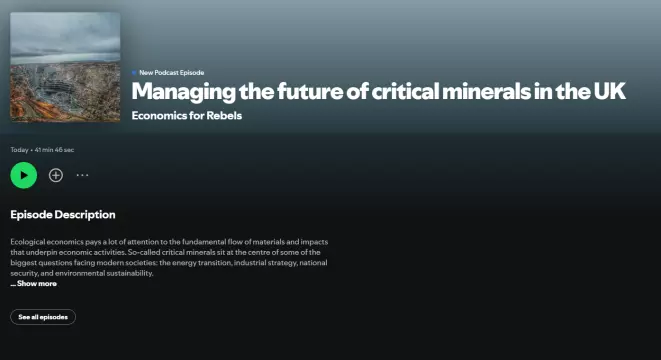 podcast economics for rebels sophus uk critical minerals