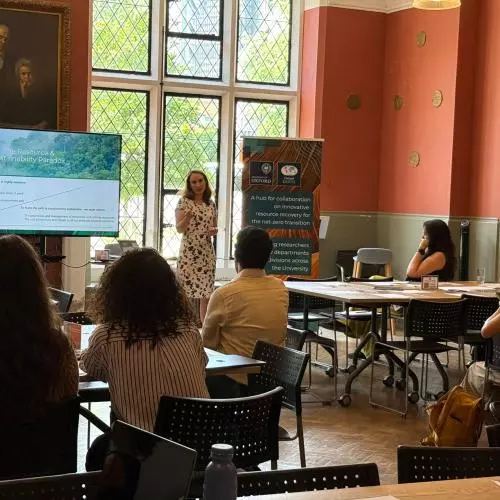Dr Caitlin McElroy presenting at London Climate Action Week