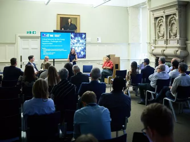 Dr Caitlin McElroy presenting at he World Forum on Enterprise & the Environment 2026
